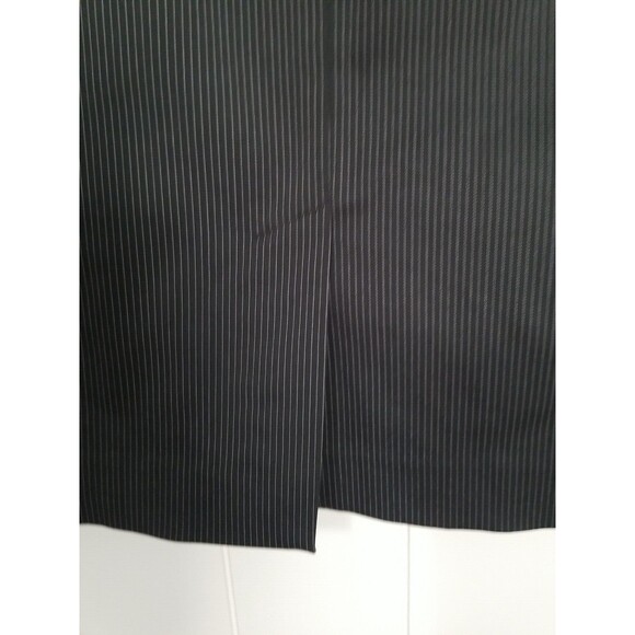 MNG Mango Skirt Size 8 Black White Pinstripe Pencil Straight Career New - Picture 4 of 11